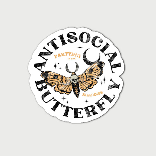 Anti-Social Butterfly Sticker