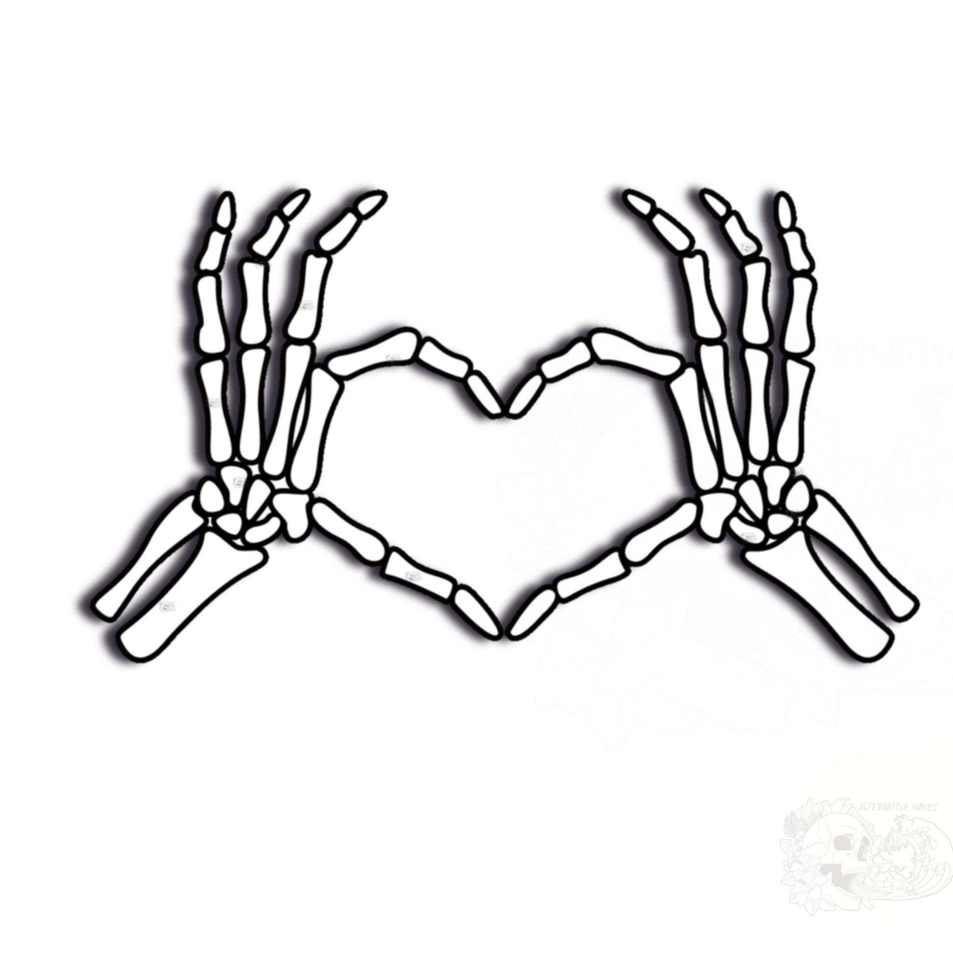 Heart Bonez Sticker - Alternative Waves