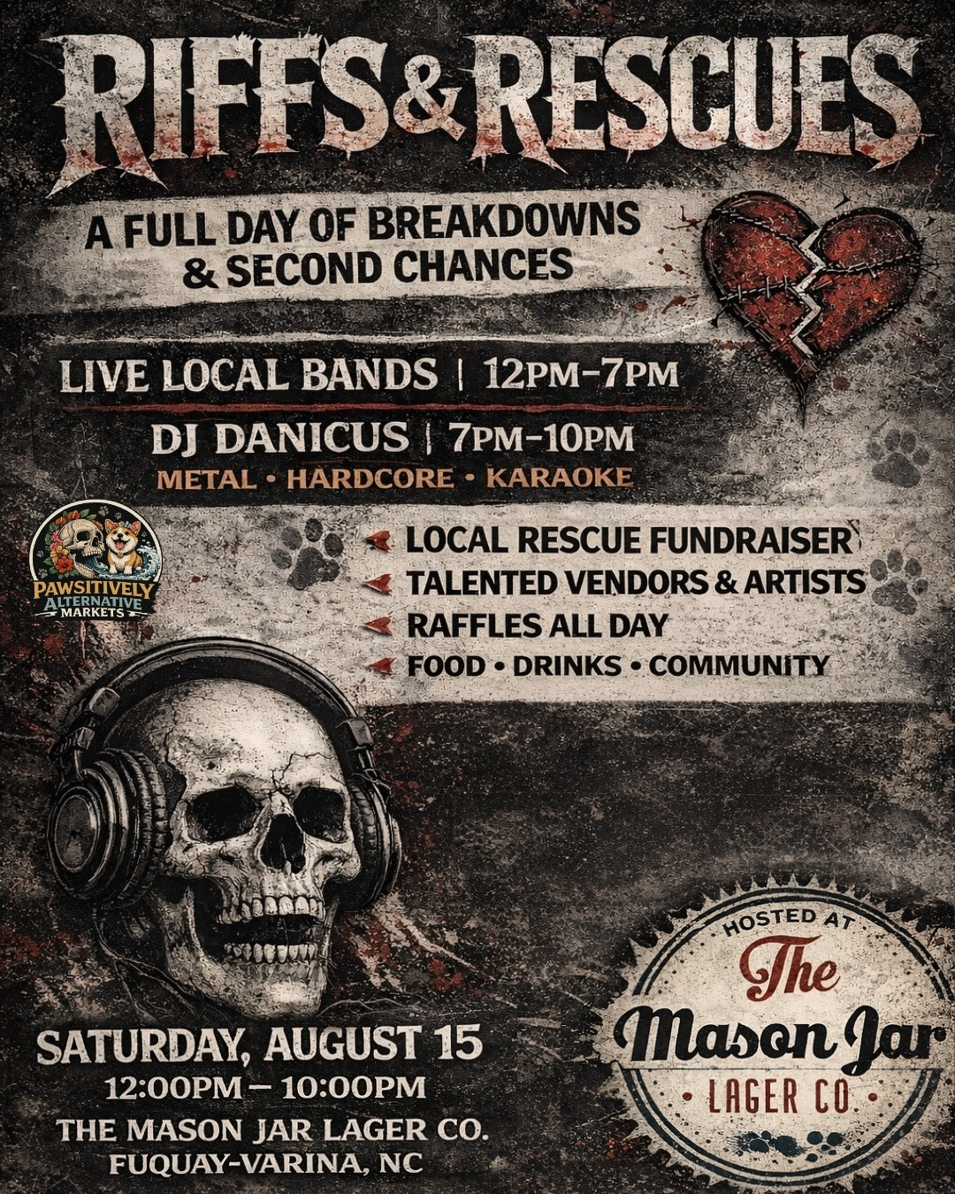 Riffs & Rescues August 15th