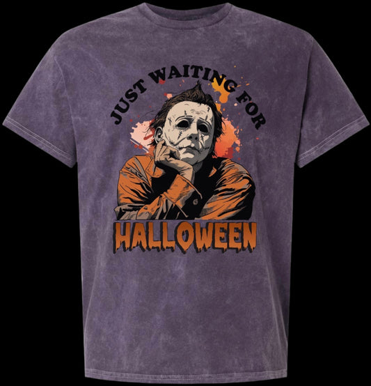 Waiting for Halloween Too Mineral Washed Tee