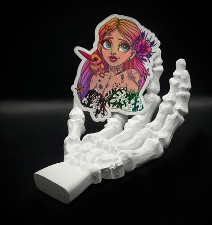 Tattooed Trop Girl Sticker - Alternative Waves